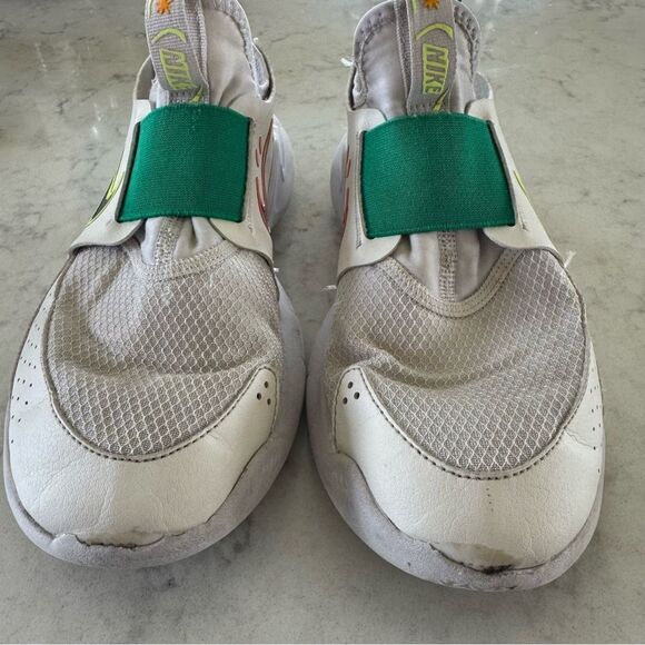 Nike Flex Runner 3 GS White Green Orange Kids Size 3.5 Running HF5745 - Picture 9 of 11